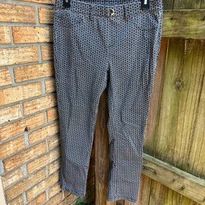 Rafaella Women's Black and White Patterned Trousers